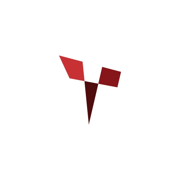 Rode Letter Pictogram Vector Logo Symbool Ontwerp — Stockvector