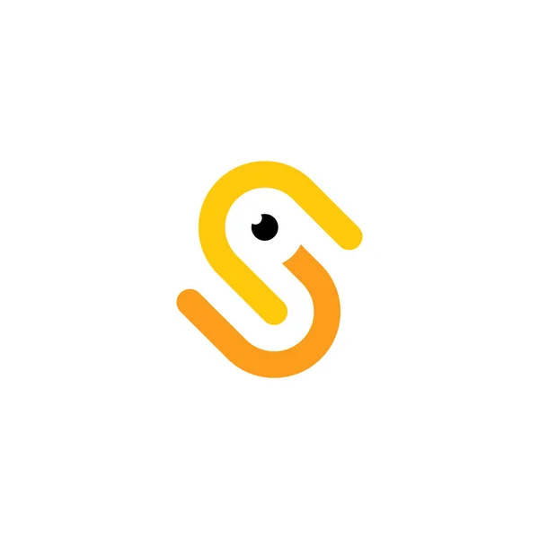 Ördek Harfinin Logo Simgesi Vektör Tasarımı Telifsiz Stok Illüstrasyonlar