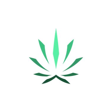 Esrar marihuana simgesi logo tasarımı