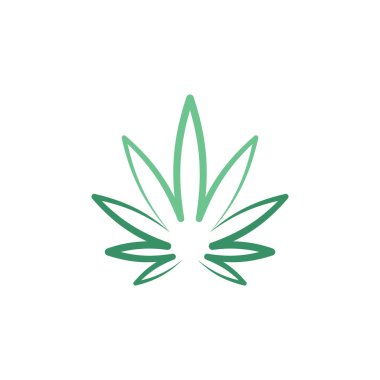 Esrar marihuana yaprağı logo klip tasarımı