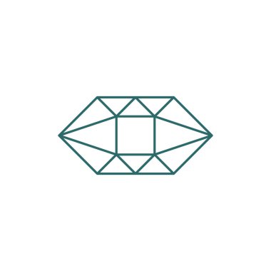 Geometrik kristal mücevher çizgisi kablo logosu tasarımı