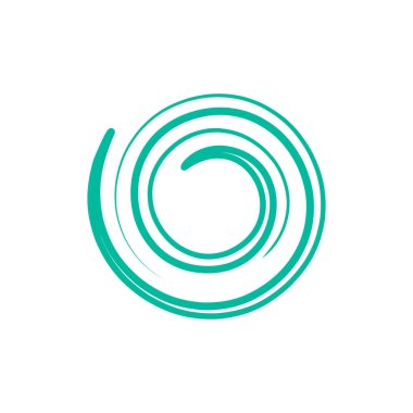 spiral okyanus dalgası su sembolü logosu tasarımı