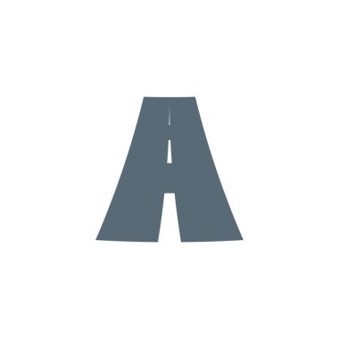 logo harfi bir otoyol simgesi yol seyahat vektör tasarımı