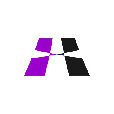 perspektif logo harfi h biçimlendirilmiş monogram vektör tasarımı