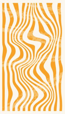 Soyut eski moda arka plan. Turuncu desen. Vektör çizimi. Poster ve kartlar, şablonlar, gönderiler, afişler ve dekorlar için dikey funky duvar kağıdı 