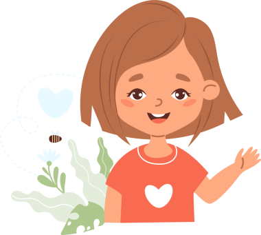 Akıl sağlığı. Sevimli mutlu kız.