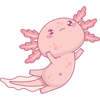 Şirin pembe Axolotl!