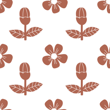 Kusursuz çiçek deseni. Zarif kahverengi çiçekler ve tomurcuklar