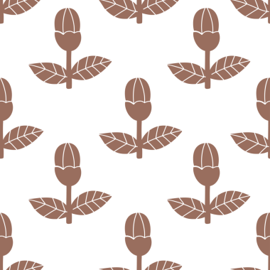 Zarif bitkilerle kusursuz çiçek deseni. Asgari botanik