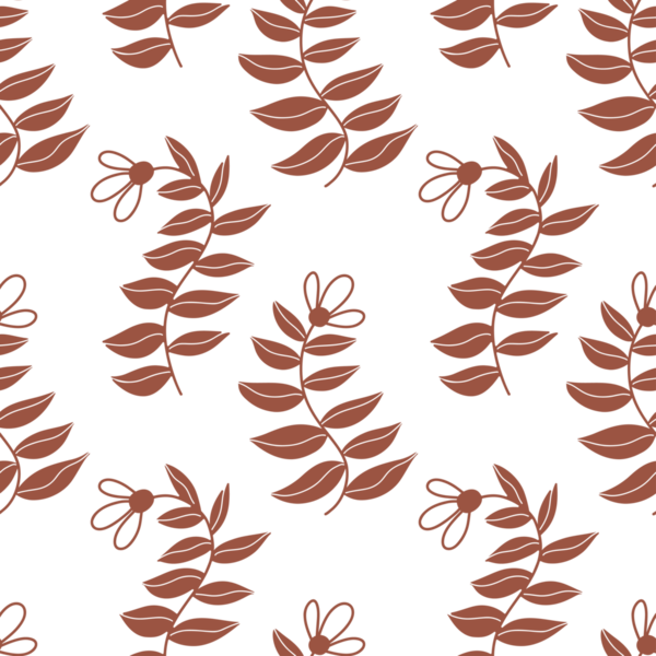 Kusursuz çiçek deseni. Yaprakları olan zarif bir dal