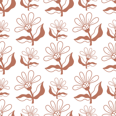 Sorunsuz çiçek desenli. Çizilmiş Çiçekler teslim