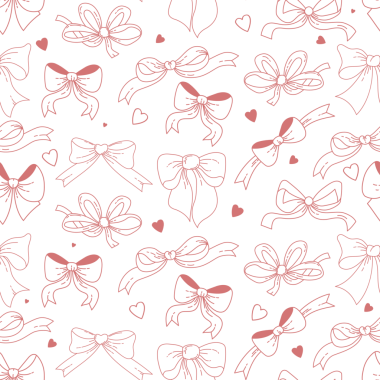 Taslak Vintage Coquette Kusursuz Desensiz Estetik Kurdele Yayı. Romantik kız havası