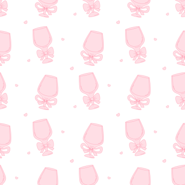 Çizgisiz desenli, Coquette Pruvalı Pembe Cam İçeceği. Romantik kız içeceği.