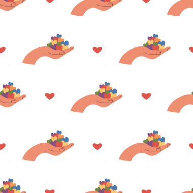 Gururlu Ayın Kusursuz Düzeni. Gökkuşağı Kalpli El