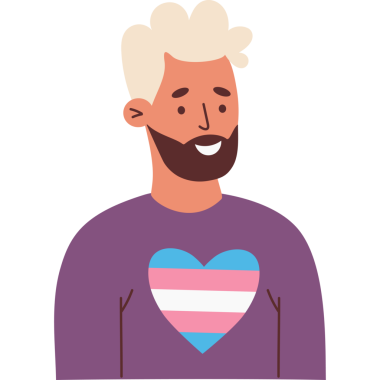 Gökkuşağı Sembollü LGBT adamı Transseksüel