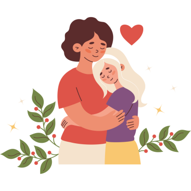 Mutlu Sevimli Kadın Anne ve Kızı