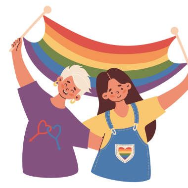 Mutlu LGBT Kadın Lezbiyenler Gökkuşağı Gururlu LGBTQ