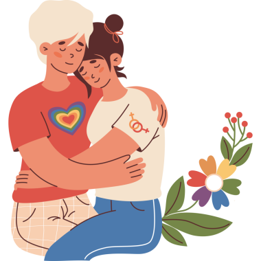 Mutlu lezbiyen çift. Gurur Ayı