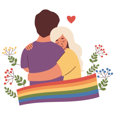 BTQ çalışanları. Gurur Gökkuşağı Fla