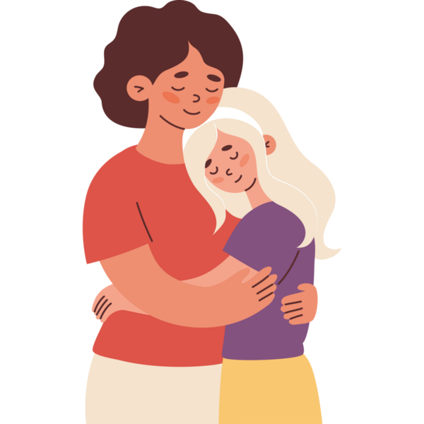 Mutlu Sevimli Kadın Anne ve Kızı