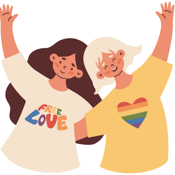 Mutlu LGBT Kadın Lezbiyenler. LGBTQ Onur Yürüyüşü