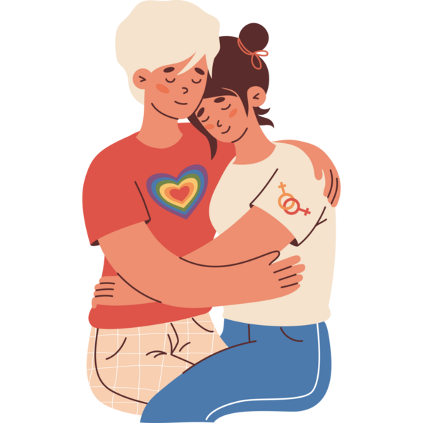 Mutlu Çift Kadın. Gurur Ayı