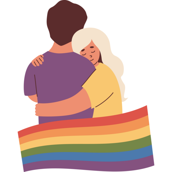 LGBQ insanları ve Gökkuşağı Bayrağı. Gurur Ayı