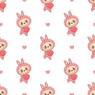 Kusursuz desenli Sevimli Canavar Oyuncak Labubu Kalpli