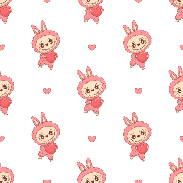 Kusursuz desenli Sevimli Canavar Oyuncak Labubu Kalpli