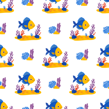 Su altı Kusursuz Düzen. Şirin Deniz Balığı, Bitki Aalgae ve Deniz Yatağı