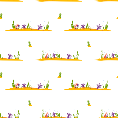 Su altı Kusursuz Düzen. Deniz Bitkileri, Deniz Yosunu ve Mercan Kumlu Deniz Yatağında