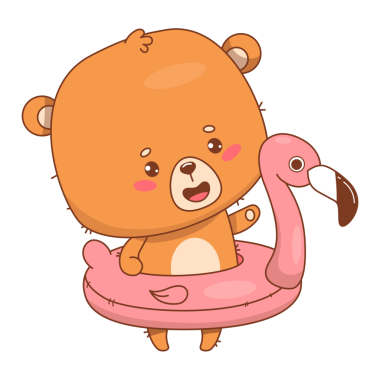 Şişme Flamingo ile Şirin Yaz Ayısı