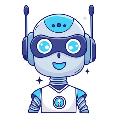 Fütürist yapay zeka Avatar. Şirin Robot, Chatbot Surat Çıkartması
