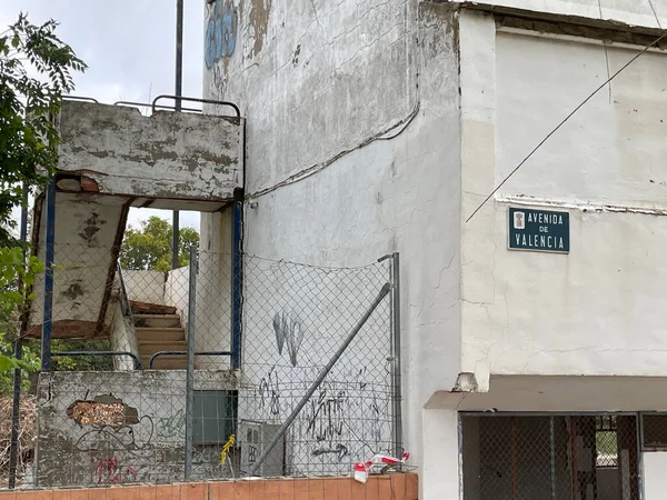 Ibi Espanha Maio 2023 Escadaria Avenida Valencia Abandonada Casas Antigas — Fotografia de Stock