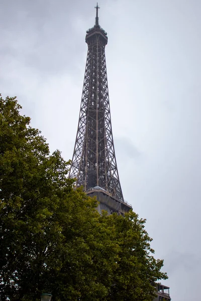 Sonbaharda Eyfel Kulesi Yle Paris Avrupa Nın Paris Top Hedefleri — Stok fotoğraf