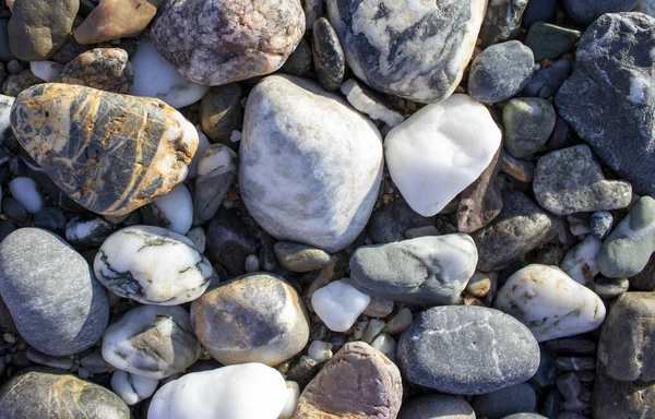 Abstrakter Hintergrund Mit Runden Kieselsteinen Urlaub Erholung Strand Konzept Hochwertiges — Stockfoto