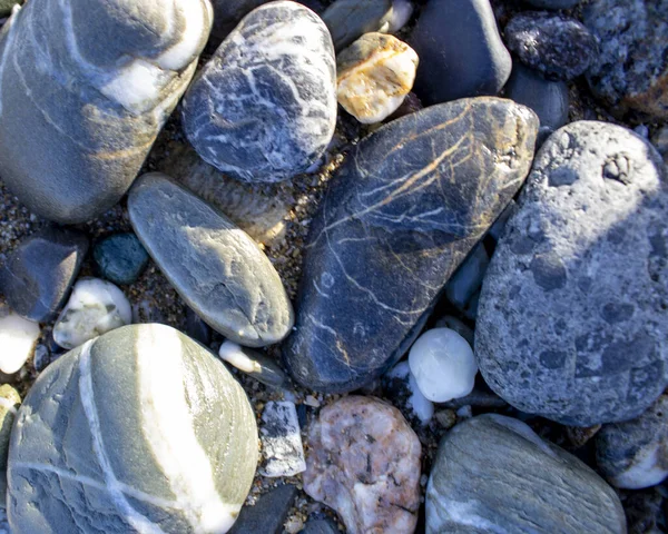 바다를 배경으로 물이다 스톤닫기 라운드 Pebble Stones 물러나 고품질 — 스톡 사진