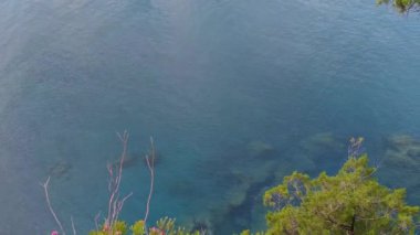 Calabria Coastline, Aerial View, San Nicola Arcella, Cosenza ili, Calabria, İtalya. Sahil ve Tırhenya Denizi, Körfezler ve Pelerinler Denize Bakar.