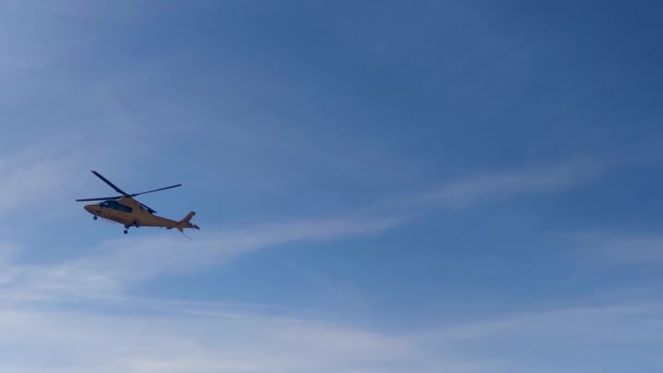 Hubschrauber Flug Luftaufnahme Eines Hubschraubers Der Über Die Bäume Fliegt — Stockvideo