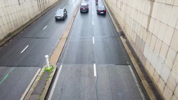 フランス 2022年12月20日 ダイアナ ラルマ夫人の死のトンネル アルマ橋の下の交通トンネル フランス パリのアルマ道路トンネルで交通事故で死亡 — ストック動画