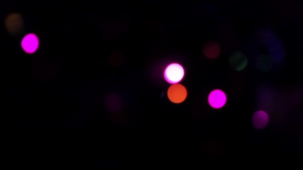 Різнокольорові Вогні Блимає Світло Фону Абстрактна Петля Тла Боке — стокове відео