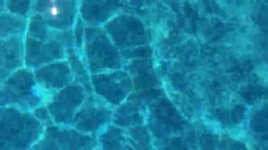 Pool Water. Blue Colour. Ocean Blocking Surface. Summer Sea Wave Texture. Crystal Wet Waves. Natural Liquid Background.