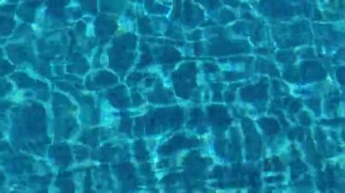 Pool Water. Blue Colour. Ocean Blocking Surface. Summer Sea Wave Texture. Crystal Wet Waves. Natural Liquid Background.