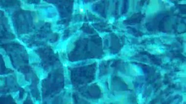 Pool Water. Blue Colour. Ocean Blocking Surface. Summer Sea Wave Texture. Crystal Wet Waves. Natural Liquid Background.