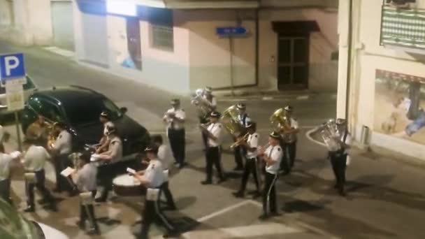 Scalea Italy January 2023 Orchestra Street Public Performances Street Musicians — Vídeo de stock