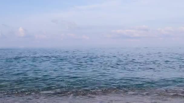 Hermoso Mar Tropical Horizonte Marino Hermoso Mar Azul Paisaje Vista — Vídeos de Stock