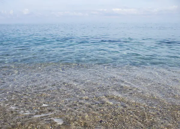 Superficie Dell Acqua Limpido Oceano Blu Una Favolosa Riva Tropicale — Foto Stock