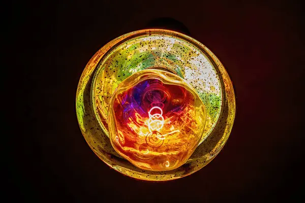 Lámpara Luminiscente Resumen Fondo Colorido Curvas Luz Congelada —  Fotos de Stock