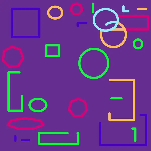 Set Kleurrijke Geometrische Vormen Set Van Geïsoleerde Symbolen Van Diverse — Stockvector