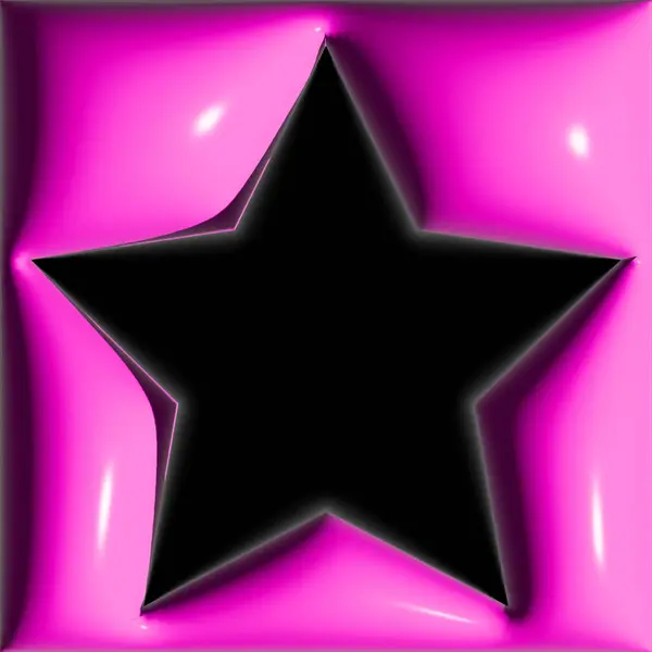 Μαύρο Αστέρι Ένα Ροζ Διάνυσμα Φόντο — Διανυσματικό Αρχείο